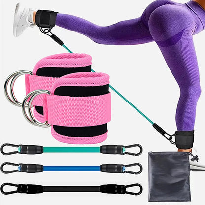 Ankle Strap Resistance Bands Hip Leg Strength Pull Rope Fitness Elastic