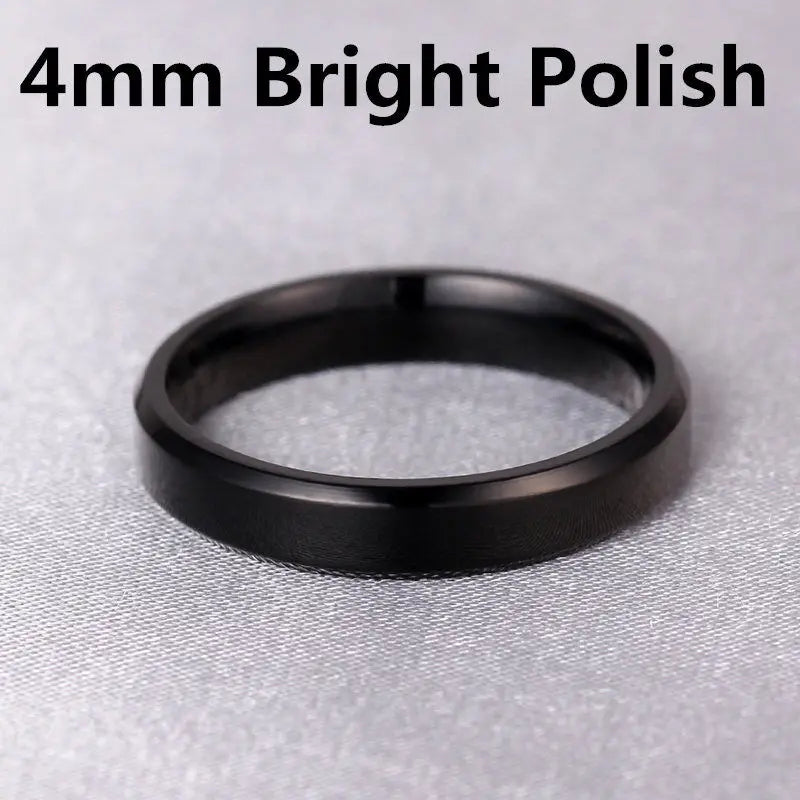 2021 Fashion Charm Jewelry ring men stainless steel Black Rings For Women