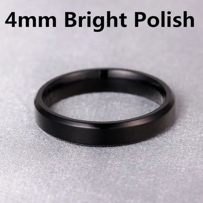 2021 Fashion Charm Jewelry ring men stainless steel Black Rings For Women