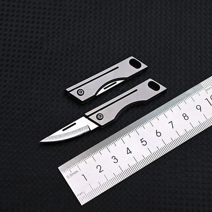 Mini Titanium Alloy Folding Knife Outdoor Camping Portable Keycha