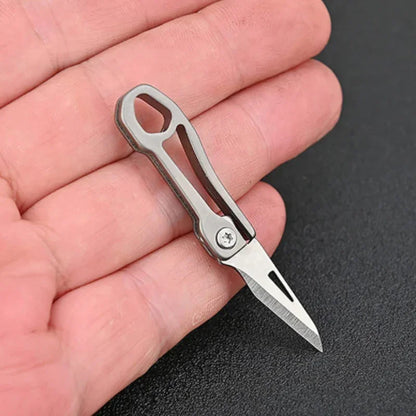 Mini Titanium Alloy Folding Knife Outdoor Camping Portable Keycha