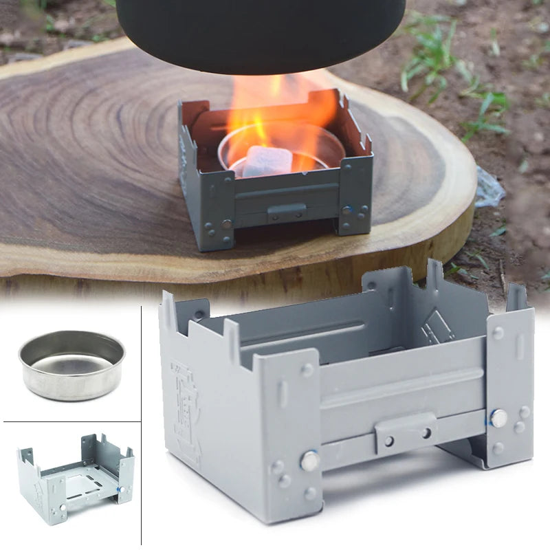 Outdoors Portable Solid Alcohol Fuel Folding Furnace Mini Picnic Burner