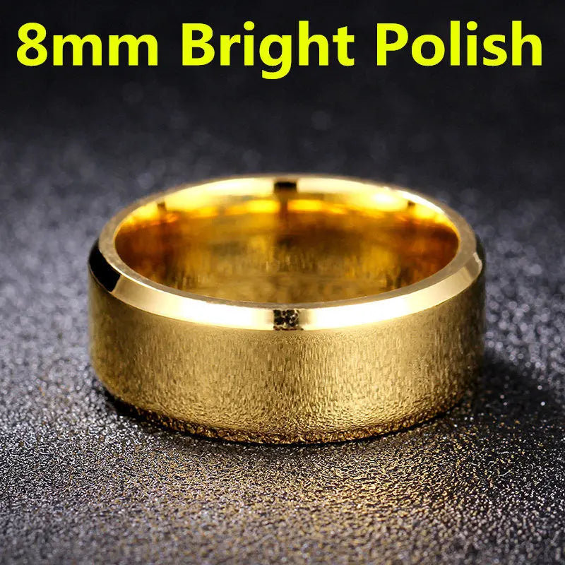 2021 Fashion Charm Jewelry ring men stainless steel Black Rings For Women