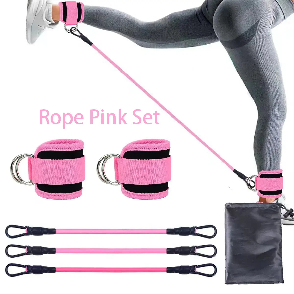 Ankle Strap Resistance Bands Hip Leg Strength Pull Rope Fitness Elastic