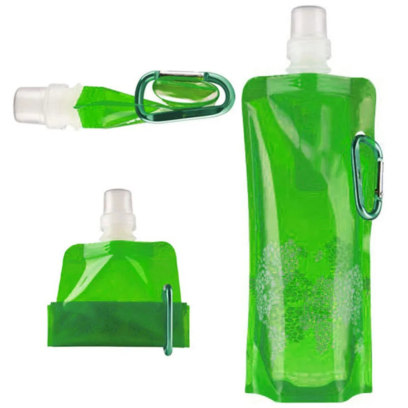 500ml Portable Folding Water Bag Creative Plastic Outdoor Sports