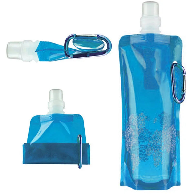 500ml Portable Folding Water Bag Creative Plastic Outdoor Sports