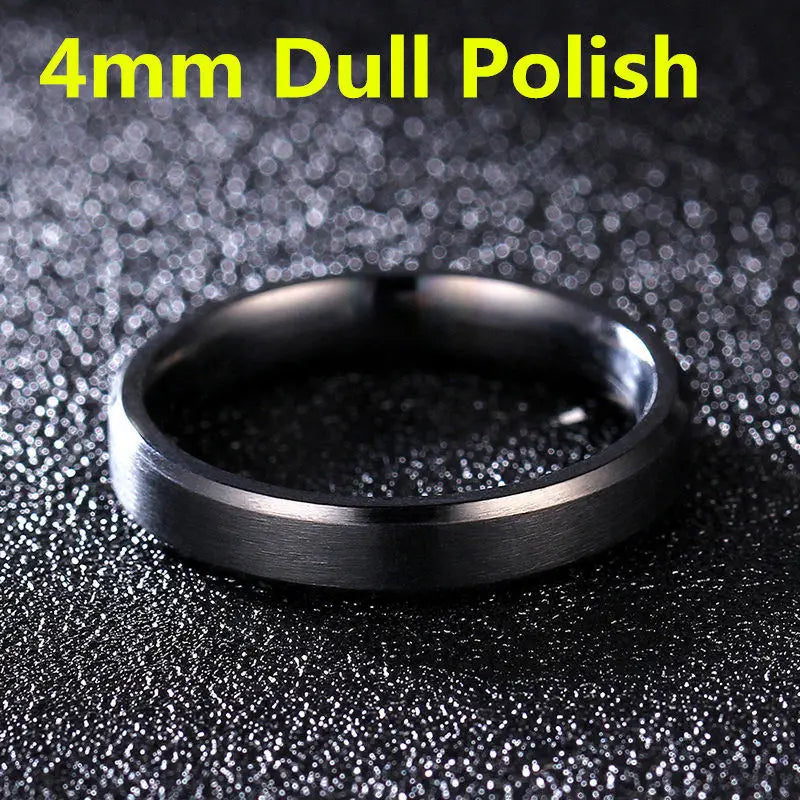 2021 Fashion Charm Jewelry ring men stainless steel Black Rings For Women