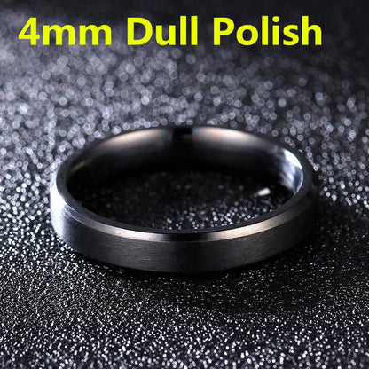 2021 Fashion Charm Jewelry ring men stainless steel Black Rings For Women