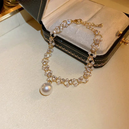 Imitation Pearl Stretchable Bracelet for Women Personalized Fashion Daily