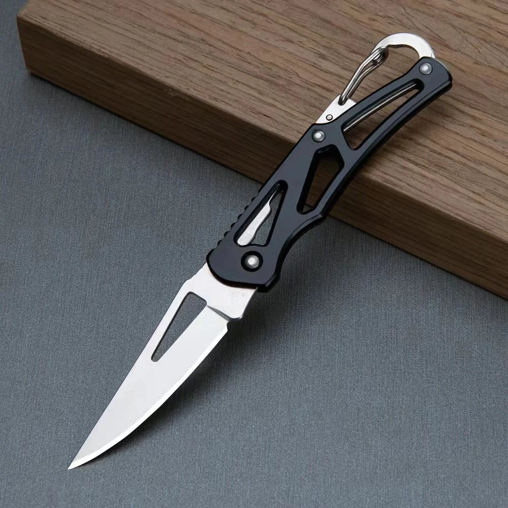 Stainless Steel Folding Fruit Knife, Outdoor Knife with Non-slip Handle,