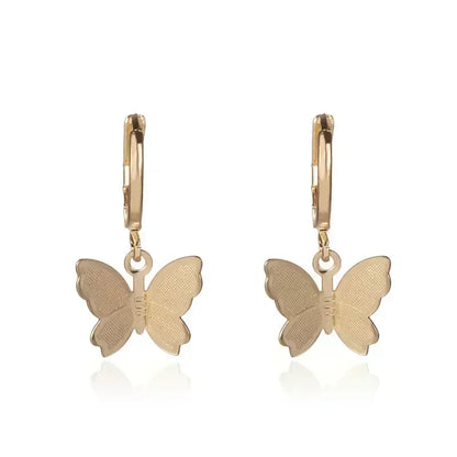 Green Crystal Golden Leaves Earrings for Women Individuality Daily Accessories