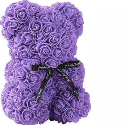 Artificial Flower Eternal Rose Teddy Bear for Mom Mother's Day Birthday