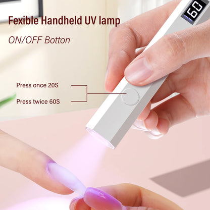 YIKOOLIN Handheld UV/LED Light for Nails 12W Portable Mini UV L