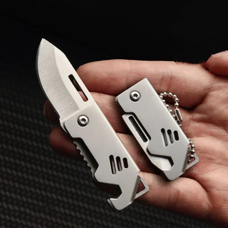 New Mini Outdoor Folding Steel Knife Portable Bottle Opener Sharp