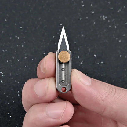 Mini Titanium Alloy Folding Knife Outdoor Camping Portable Keycha