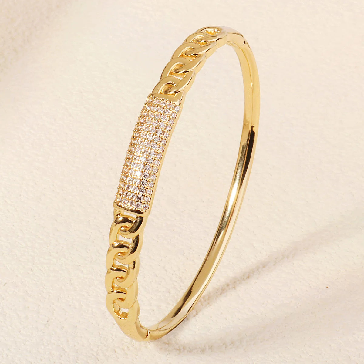 Copper With Zirconium Opening Female Simple Trendy Bracelet Trendy