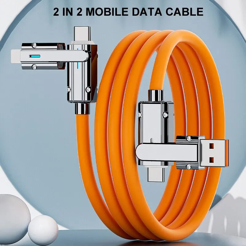 Type C To Typec Cable 2-In-2 66W Pd Fast Charging Usb C To Usb C