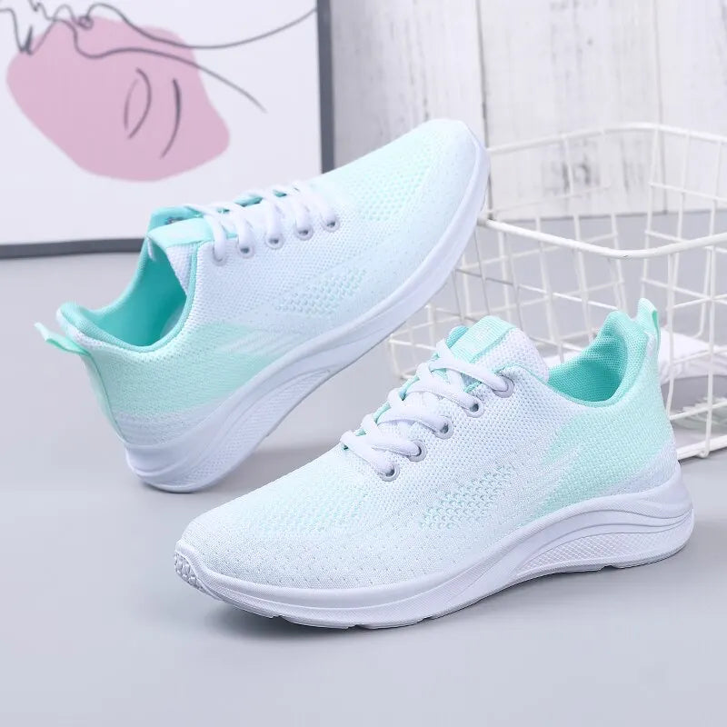 Spring New Women's Flying Weave Mesh Sport Casual Lightweight