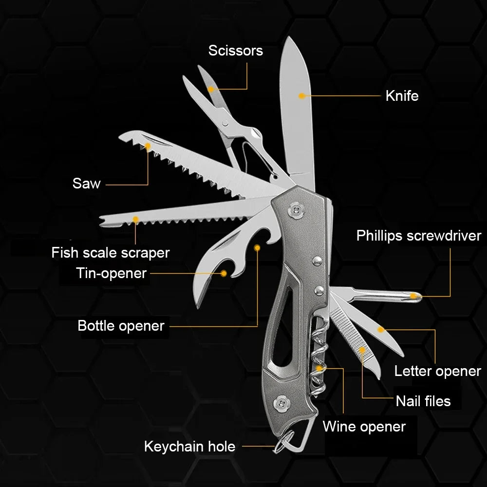 Multi-Functional Swiss Knife Outdoor Camp Multi-Tool Bottle Opener