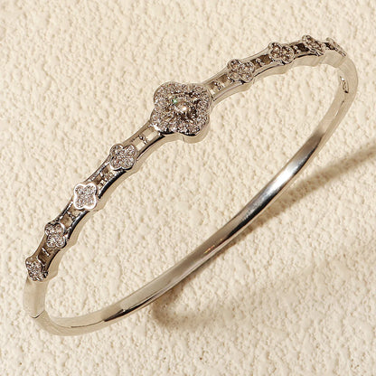 Copper With Zirconium Opening Female Simple Trendy Bracelet Trendy